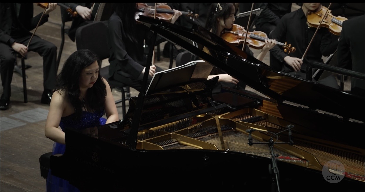 Hefang Ma performing Ii-Oo as piano soloist with the CCM Concert Orchestra